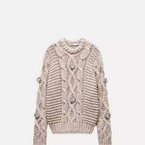Jewel Beaded Knit Sweater